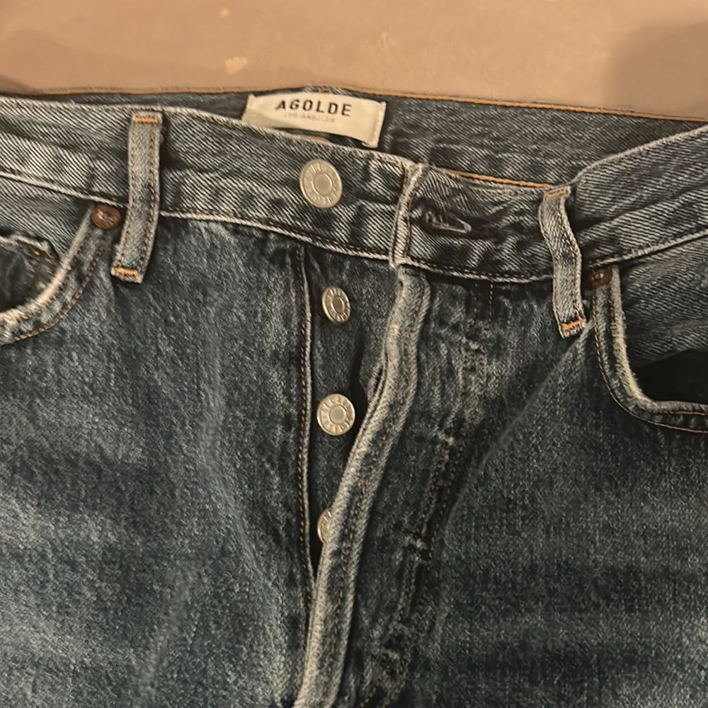 Agolde Riley High Rise Straight Crop 27 in frequency color - Picture 6 of 8